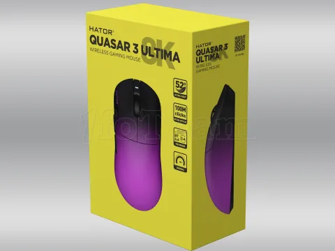 Photo de Souris sans fil Gamer Hator Quasar 3 Ultima 8K (Noir/Violet)