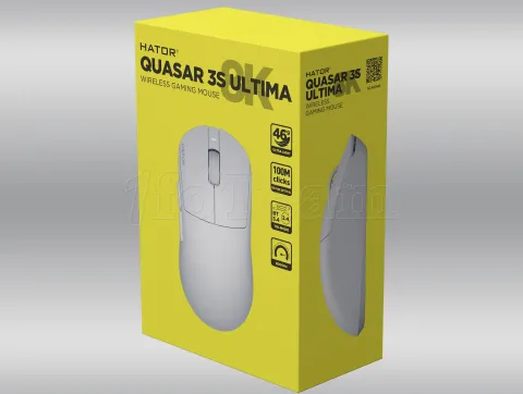 Photo de Souris sans fil Gamer Hator Quasar 3S Ultima 8K (Blanc)