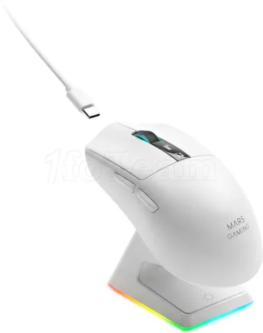 Photo de Souris sans fil Gamer Mars Gaming MMW-ELITE (Blanc)