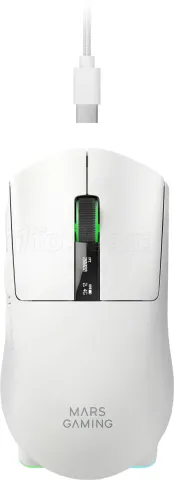 Photo de Souris sans fil Gamer Mars Gaming MMW-Elite (Blanc)