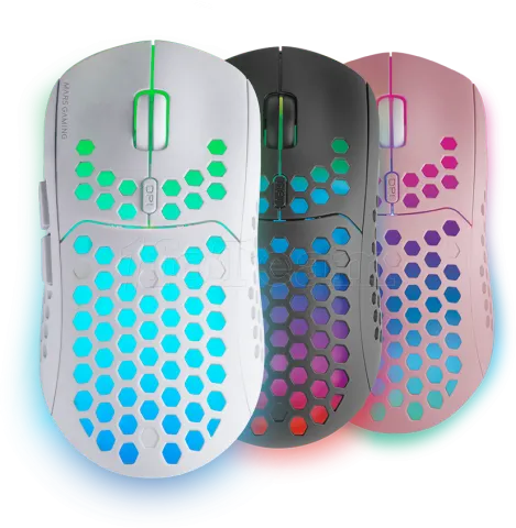 Photo de Souris sans fil Gamer Mars Gaming MMW3 RGB (Blanc)