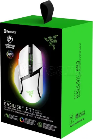 Photo de Souris sans fil Gamer Razer Basilisk V3 Pro RGB (Blanc)