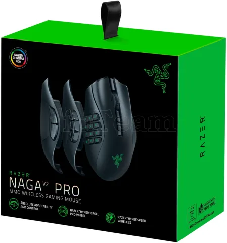 Photo de Souris sans fil Gamer Razer Naga V2 Pro RGB (Noir)
