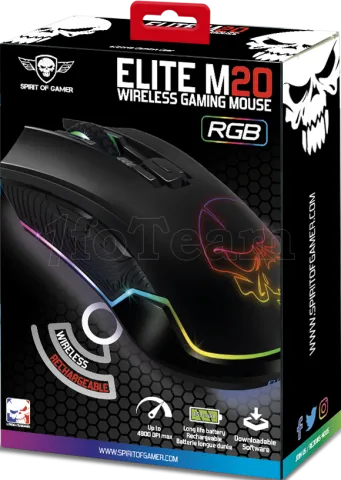 Photo de Souris sans fil Gamer Spirit of Gamer Elite M20 RGB (Noir)