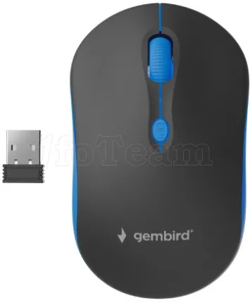 Photo de Souris sans fil Gembird (Noir/Bleu)