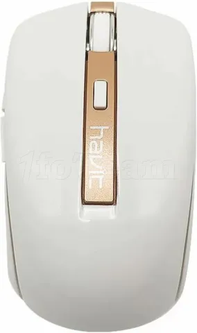 Photo de Souris sans fil Havit MS951GT (Blanc/Or)