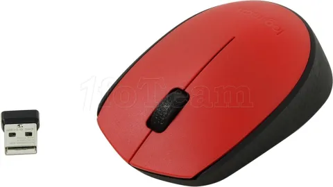 Photo de Souris sans fil Logitech Cordless Laser M171 (Noir/Rouge)