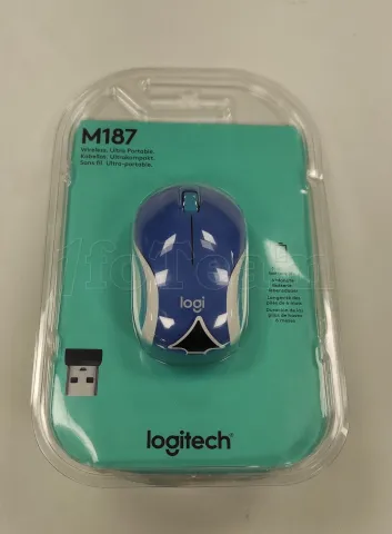 Photo de Souris sans fil Logitech Cordless Laser M187 (Bleu) - SN 2251LZD0NYY9 - ID 205073