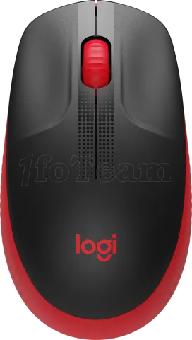 Photo de Souris sans fil Logitech M190 (Noir/Rouge)