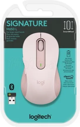 Photo de Souris sans fil Logitech Signature M650 L (Rose)