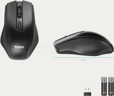 Photo de Souris sans fil Tooq TQMW-1102-B (Noir)