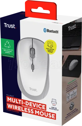 Photo de Souris sans fil Trust Yvi+ Silent (Blanc)