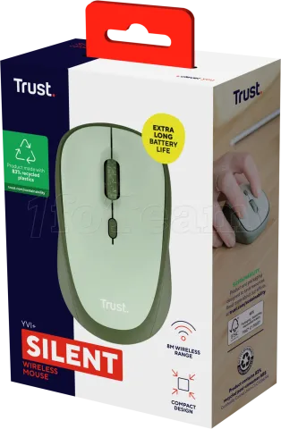 Photo de Souris sans fil Trust Yvi+ Silent (Vert)