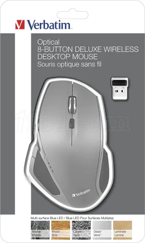 Photo de Souris sans fil Verbatim Deluxe (Gris/Noir)