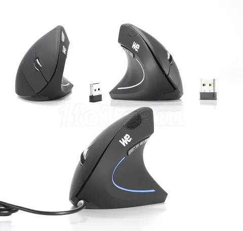 Photo de Souris verticale sans fil gaucher WE - 1600dpi (Noir)