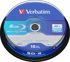 Photo de Spindle de 10 BluRay BD-R SL Verbatim - 25Go