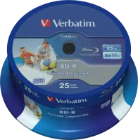 Photo de Spindle de 25 BluRay BD-R DL imprimables Verbatim - 50Go