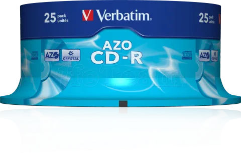 Photo de Spindle de 25 CD-R imprimables Verbatim Azo - 700Mo
