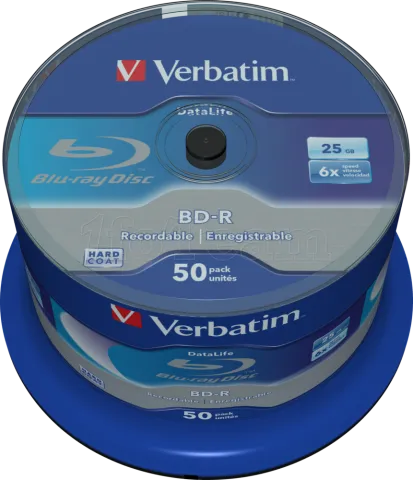 Photo de Spindle de 50 BluRay BD-R SL Verbatim Datalife - 25Go