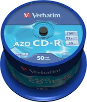 Photo de Spindle de 50 CD-R imprimables Verbatim Azo - 700Mo
