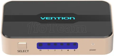 Photo de Splitter HDMI 4K Vention 2 ports (Noir/Or)