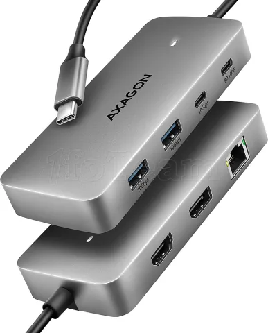 Photo de Station d'accueil portable USB-C 3.0 Axagon HMC-CUB83X2 (Gris)
