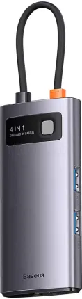 Photo de Station d'accueil portable USB-C 3.0 Baseus StarJoy 4en1 (Gris)