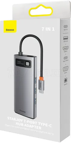 Photo de Station d'accueil portable USB-C 3.0 Baseus StarJoy 7en1 (Gris)