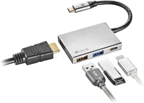 Photo de Station d'accueil portable USB-C 3.0 NGS Wonder Dock 4 (Gris)