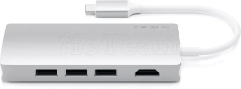 Photo de Station d'accueil portable USB-C 3.0 Satechi Multi-Port Adapter 4K V2 (Argent)