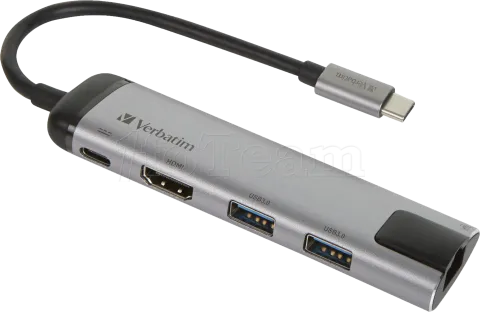 Photo de Station d'accueil portable USB-C 3.0 Verbatim MultiPort (Argent)