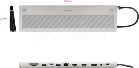 Photo de Station d'accueil portable USB-C 3.1 Nanocable 10.16.1012  (Gris)