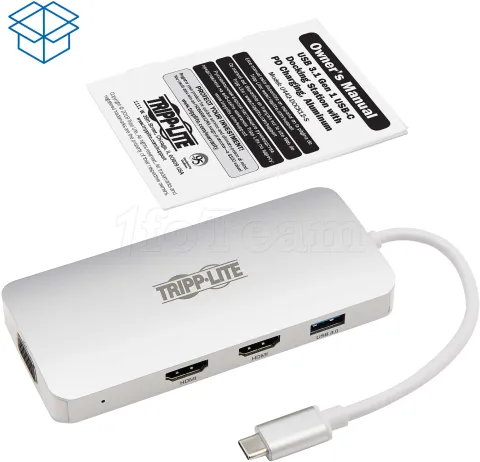 Photo de Station d'accueil portable USB-C 3.2 Eaton Tripp Lite Dock12 (Argent)