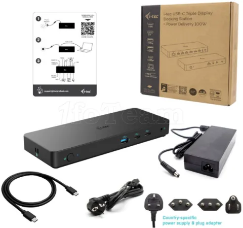 Photo de Station d'accueil portable USB-C 3.2 I-Tec Docking Station Gen 2 Pro (Noir)