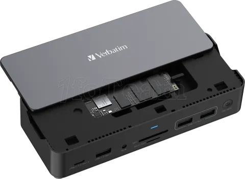 Photo de Station d'accueil portable USB-C 3.2 Verbatim CDS-15S avec lecteur SSD (Gris)