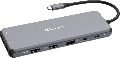Photo de Station d'accueil portable USB-C 3.2 Verbatim Hub Pro Multiports 13 (Gris)
