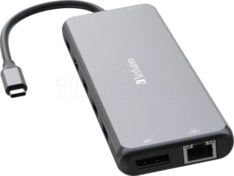 Photo de Station d'accueil portable USB-C 3.2 Verbatim Hub Pro Multiports 13 (Gris)