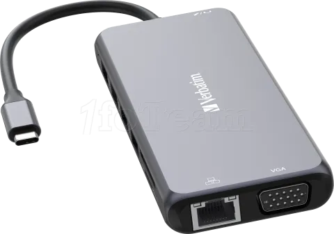 Photo de Station d'accueil portable USB-C 3.2 Verbatim Hub Pro Multiports 14 (Gris)