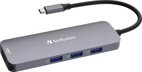 Photo de Station d'accueil portable USB-C 3.2 Verbatim Hub Pro Multiports 8 (Gris)