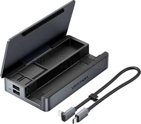 Photo de Station d'accueil portable USB-C Vention Gaming 9en1 (Noir)