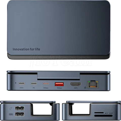 Photo de Station d'accueil portable USB-C Vention Gaming 9en1 (Noir)