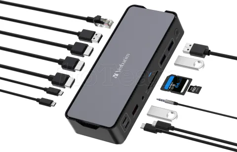 Photo de Station d'accueil portable USB-C Verbatim Pro CDS-15 (Gris)