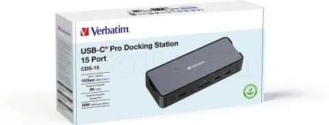Photo de Station d'accueil portable USB-C Verbatim Pro CDS-15 (Gris)