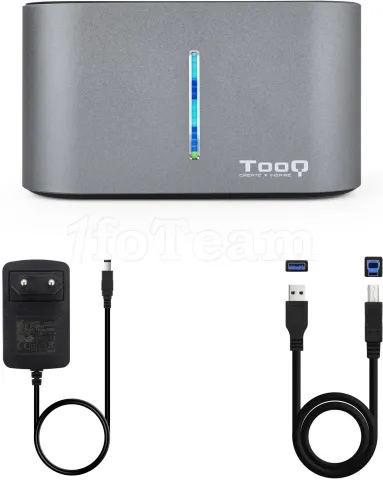 Photo de Station d'accueil USB 3.1 TooQ TQDS-805 pour 2x S-ATA (Gris)