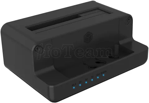 Photo de Station d'accueil USB 3.2 Icy Box pour 1x disque dur S-ATA & M.2 (Noir)