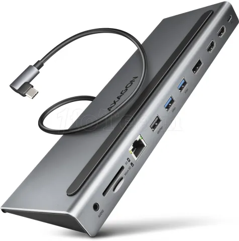 Photo de Station d'accueil USB-C 3.0 Axagon HMC-4KX3 (Gris)
