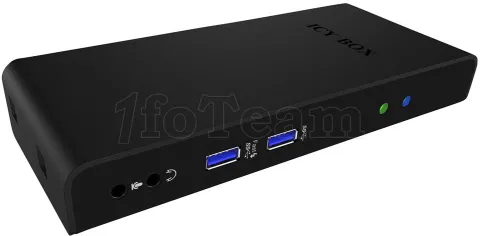 Photo de Station d'accueil USB-C 3.0 Icy Box IB-DK2241AC avec alimentation (Noir)