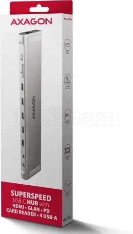 Photo de Station d'accueil USB-C 3.2 Axagon HMC-10HLS (Gris)