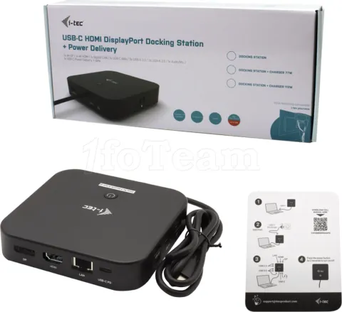 Photo de Station d'accueil USB-C I-Tec DP Docking Station (Noir)
