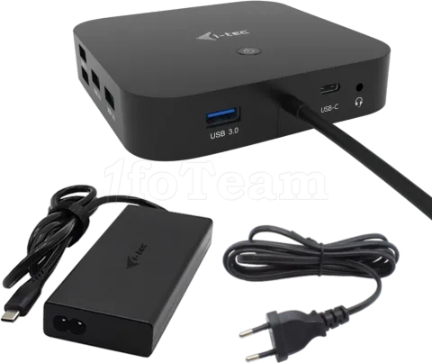Photo de Station d'accueil USB-C I-Tec Dual Display Docking Station avec alimentation 100W (Noir)